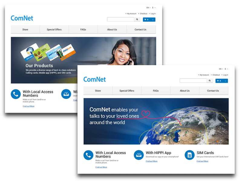 ComNet eCommerce Website